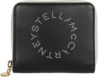 Logo Perforated Zipped Wallet-AE