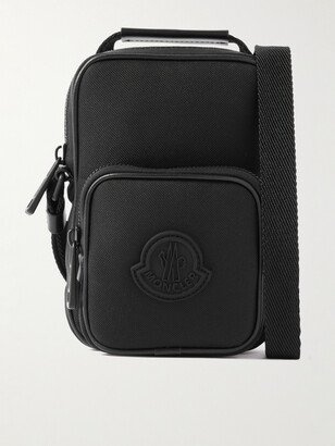 Logo-Appliquéd Leather-Trimmed Canvas Pouch