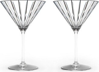 Eliská Pair Of Crystal Martini Glasses