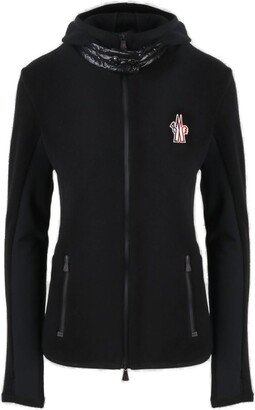 Logo Patch Zip-Up Cardigan-AA