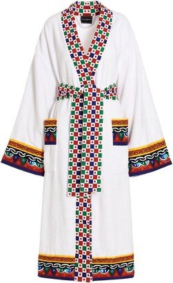 Carretto Siciliano Printed Belted Bathrobe