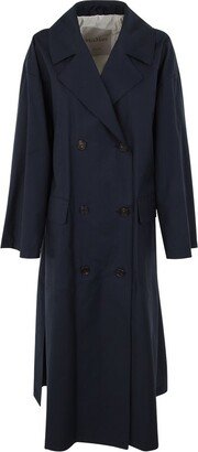 Double-Breasted Belted Trench Coat-AQ