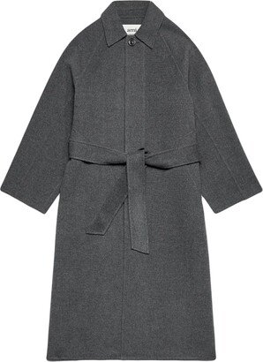 Belted Single-Breasted Coat-AN