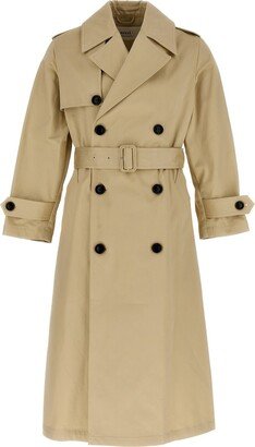 Paris Belted Long-Sleeved Trench Coat