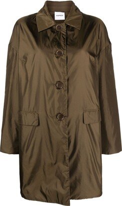 Button-Up Padded Trench Coat