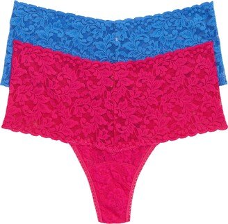 Assorted 2-Pack Retro High Waist Thongs