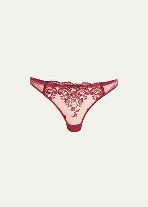 Juliette Embroidered Tulle Thong