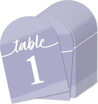 Big Dot Of Happiness Purple Elegantly Simple - Double-Sided 5 x 7 In Cards - Table Numbers - 1-20