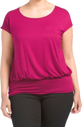 TJMAXX Plus Banded Bottom Top For Women