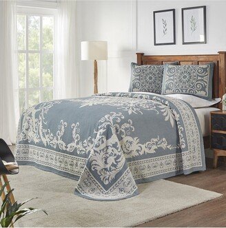 Adalie Vintage Medallion Lightweight Woven Jacquard Oversized Cotton Blend Bedspread Set-AA