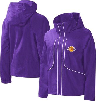 Women's G-iii 4Her by Carl Banks Purple Los Angeles Lakers Last Shot Full-Zip Hoodie