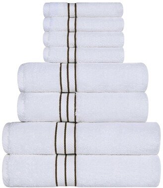 Turkish Highly Absorbent Hotel Collection 8Pc Turkish Cotton Towel Set-AG