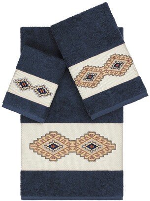 Gianna 3-Piece Embellished Towel Set - Midnight Blue