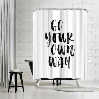 71 x 74 Shower Curtain, Go Your Own Way by Motivated Type