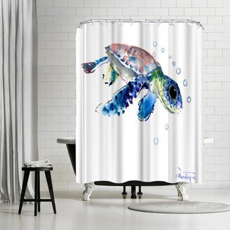 71 x 74 Shower Curtain, Baby Sea Turtles 1 by Suren Nersisyan