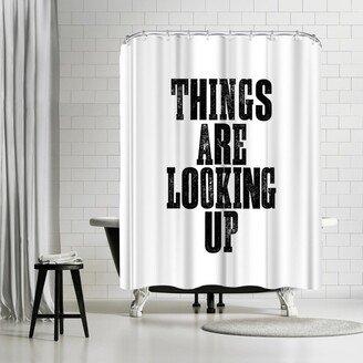 71 x 74 Shower Curtain, Things Are Looking Up by Motivated Type