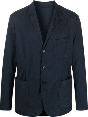 Single-Breasted Cotton-Blend Blazer-AC