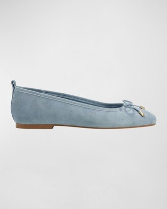 Ubet Leather Bow Ballerina Flats