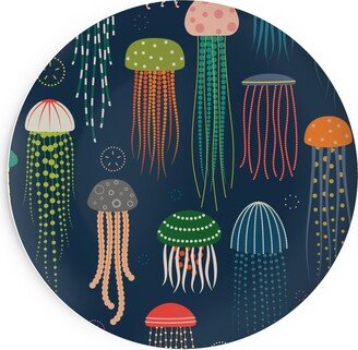 Salad Plates: Just Jellies - Jellyfish Salad Plate, Blue