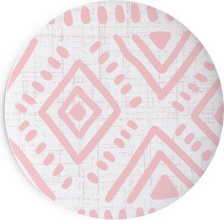 Salad Plates: Abstract Diamond Salad Plate, Pink