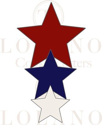 Stacked Stars 4Th Of July/ Memorial Day/ Veterans Day Cookie Cutter