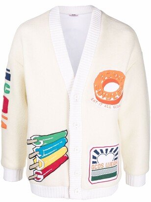 Embroidered Wool-Blend Cardigan