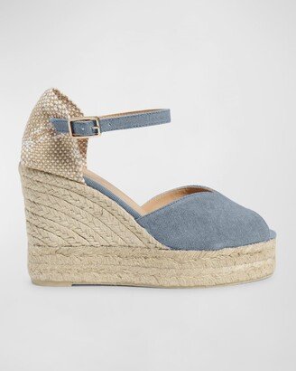 Bianca Canvas Ankle-Strap Espadrilles