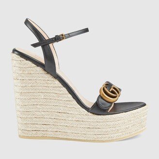 Women's leather platform espadrille-AB