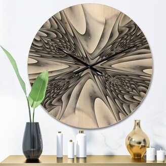Designart 'Fractal 3D Magical Depth' Modern Wood Wall Clock