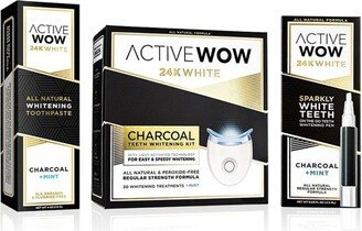 Active Wow Ultimate Bundle Charcoal Tooth Whitening System - 15oz/3pk