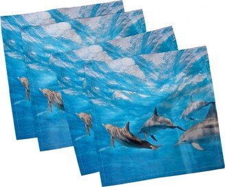 Dolphin Set of 4 Napkins, 12 x 12