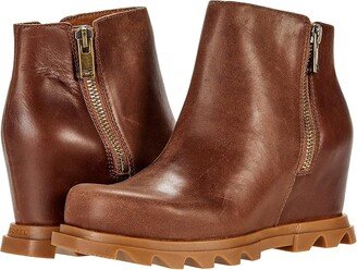 Joan of Arctic Wedge III Zip (Hazelnut Leather/Gum 2) Women's Shoes