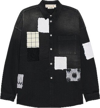 Patchwork Shirt in Black