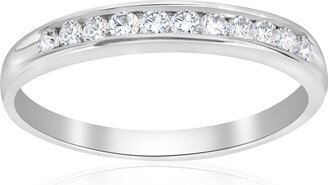 Pompeii3 1/4 Ct Diamond Wedding Ring Channel Set 10k White Gold