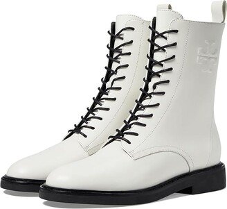 Double T Combat Boot (Blanc) Women's Boots