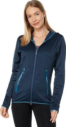 Byron Full Zip Hoodie (Deep Petroleum) Women's Clothing