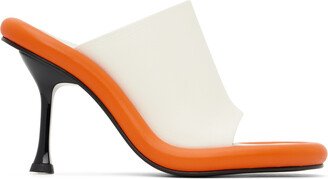 White & Orange Bumper-Tube Mules