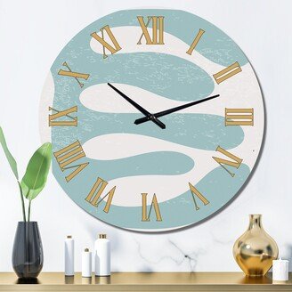 Designart 'Minimal Elementary Organic and Geometric Compostions XXXI' Modern wall clock