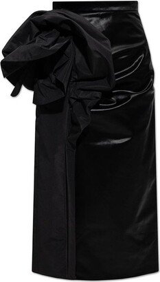 Draped Midi Skirt-AA