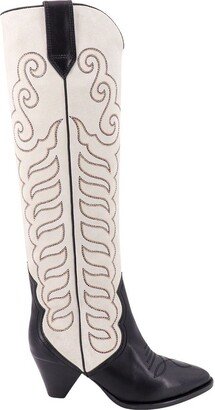 Liela Embroidered Knee-High Boots