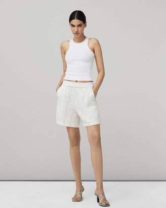 Emma Emb Cotton 4 Short Oversized Short