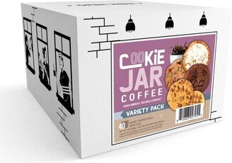 Cookie Jar Coffee Variety Pack Pods, Compatible Keurig 2.0 K Cup Brewers,40 Count