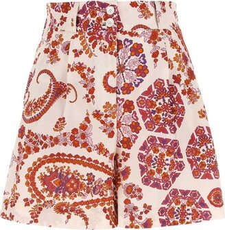 Floral Print Bermuda Shorts