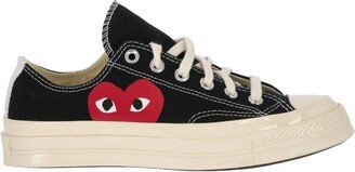 Heart Printed Low-Top Sneakers