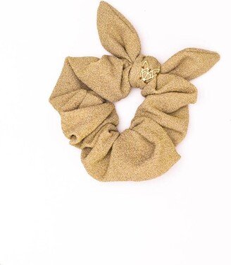 Hunny Bunny Collection Women's Holiday Sparkle Hunny Scrunchie In Goldie Haundie