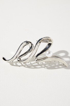 By Anthropologie Metal Squiggle Pearl Hair Claw Clip