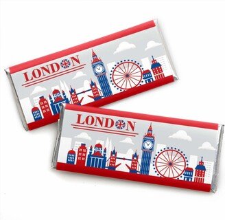 Big Dot Of Happiness Cheerio, London - Candy Bar Wrapper British Uk Party Favors - Set of 24