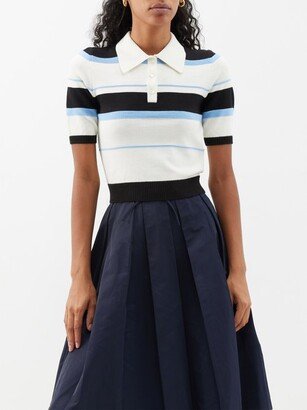 Striped Knitted Polo Shirt