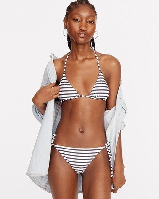 String bikini top in stripe