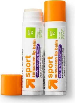 Sport Sunscreen Lip Balm - SPF 50 - 0.3oz - up & up™